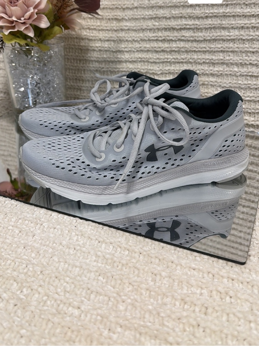 Under Armour Light Gray Women's Athletic Sneakers